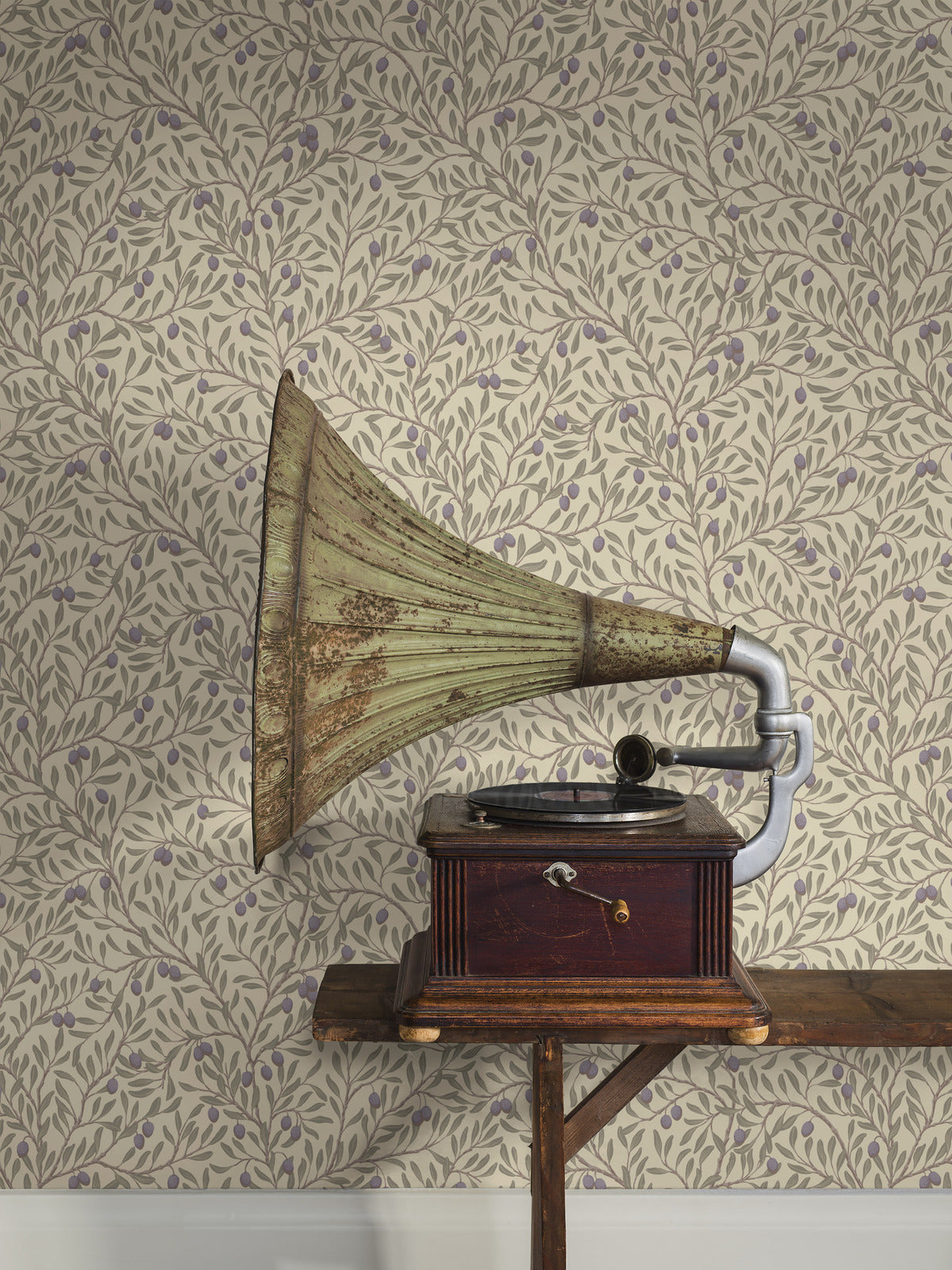 Borastapeter Behang - Olijfbomen - Paars