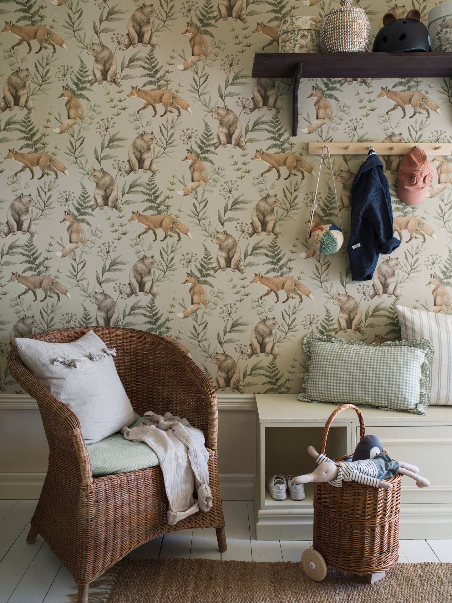 Kinderkamer- en kindertapijt - Wilde bos beige