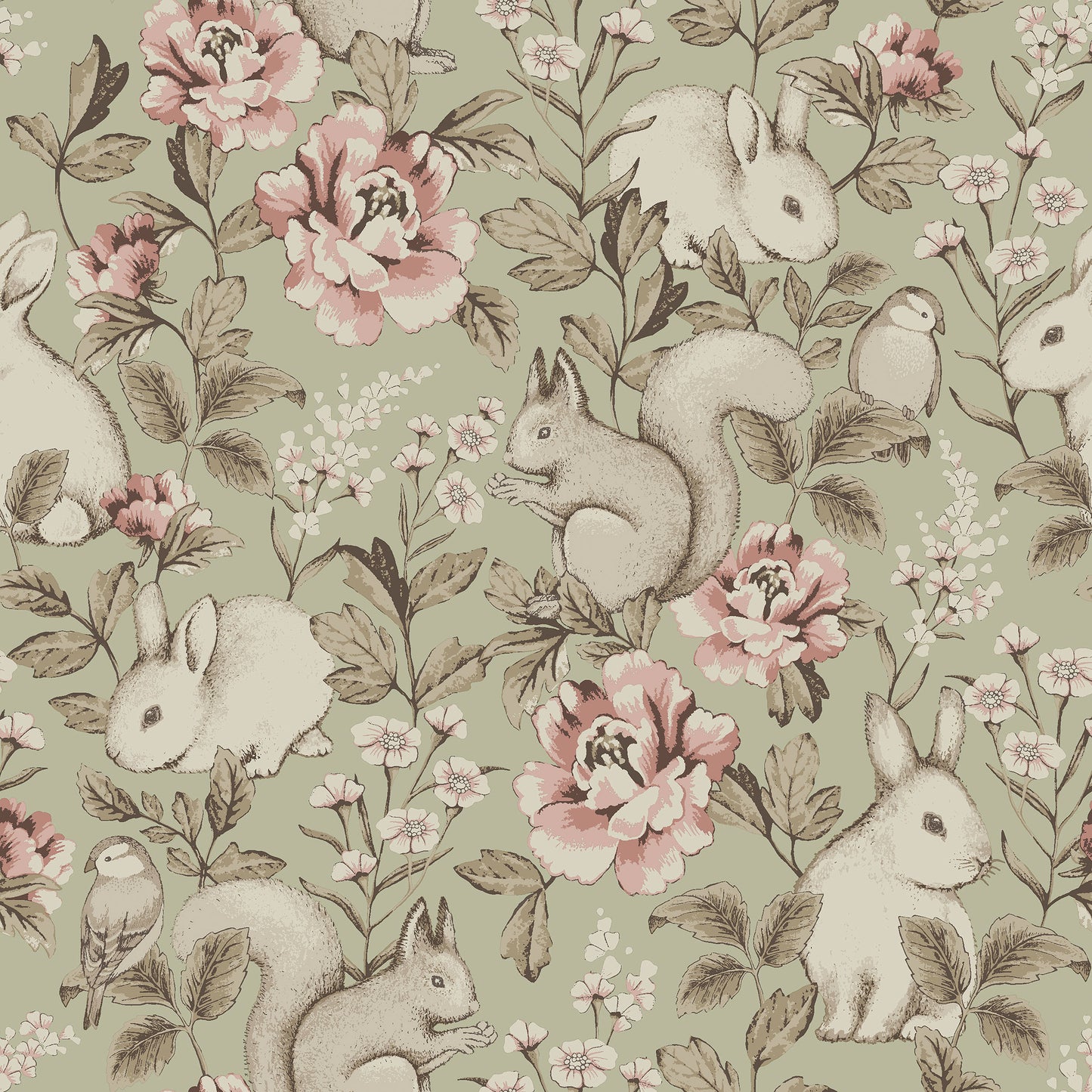 Borastapeter Wallpaper - Magic Forest - Green