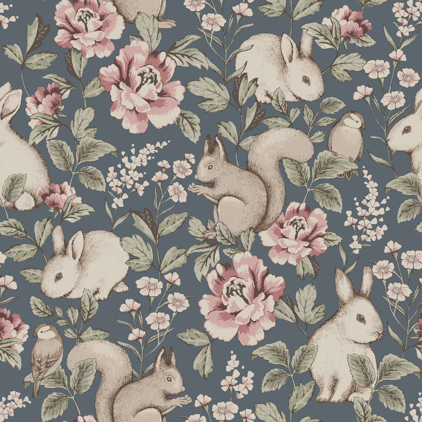 Borastapeter Wallpaper - Magic Forest - Dark Blue