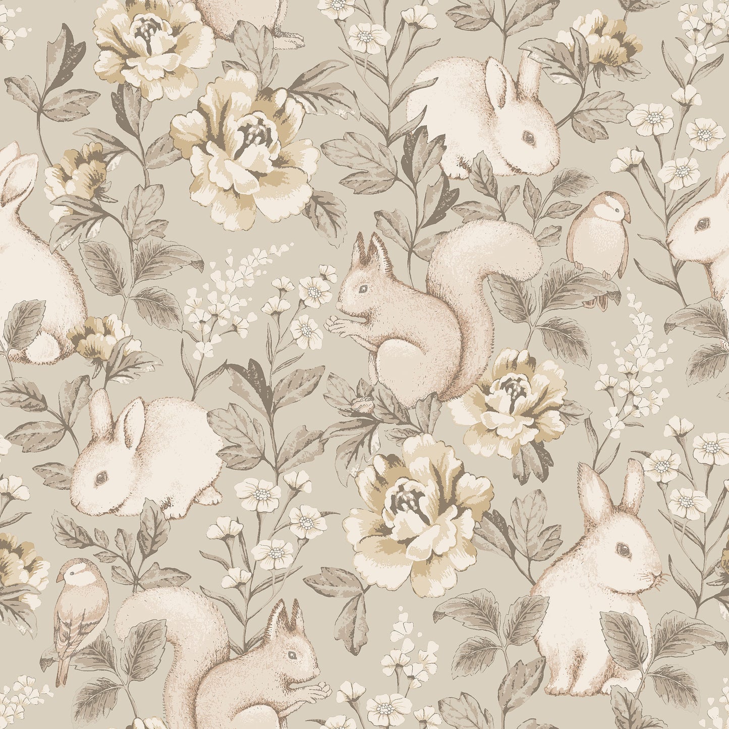 Borastapeter Wallpaper - Magic Forest - Beige