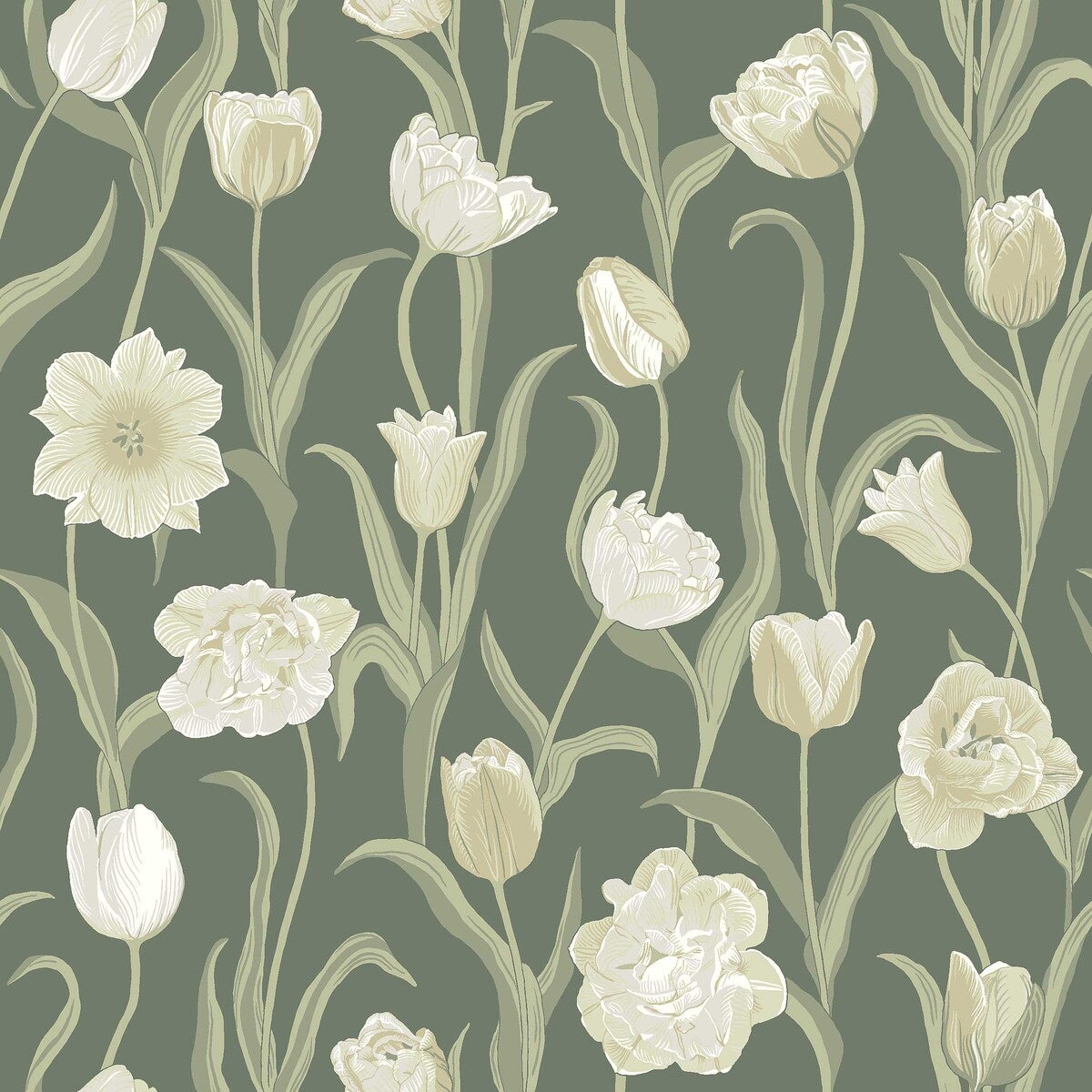 Borastapeter Wallpaper - La Belle Epoque - Green