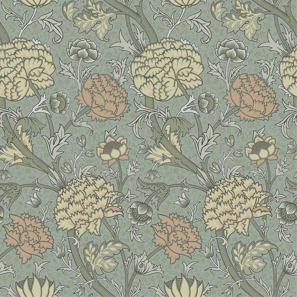 William Morris Wallpaper - Cray - Grey-Blue