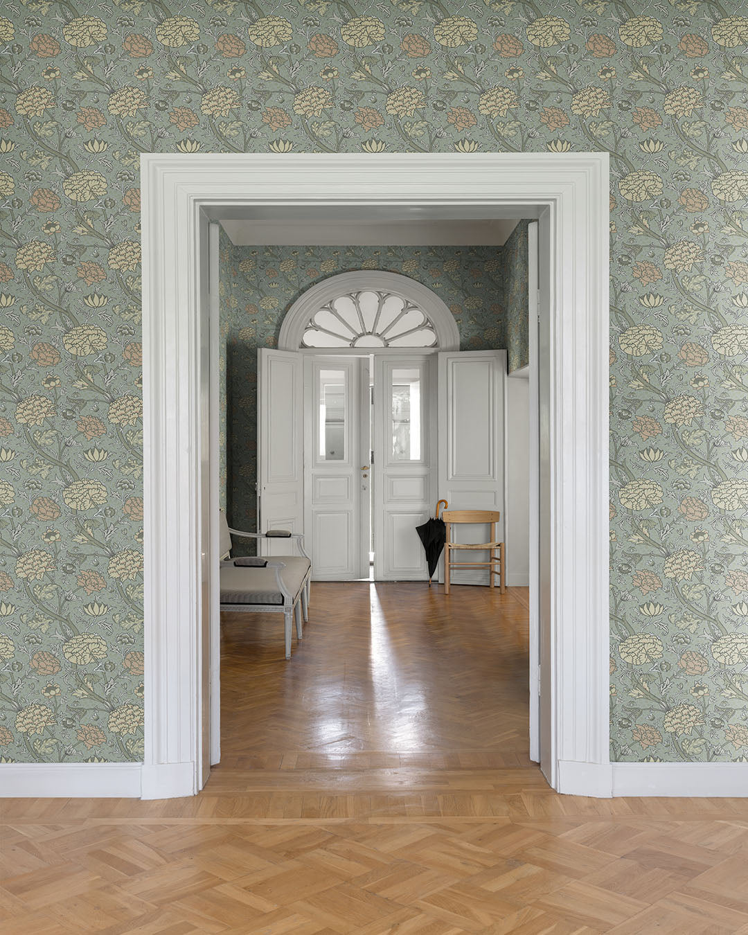 William Morris Wallpaper - Cray - Grey-Blue