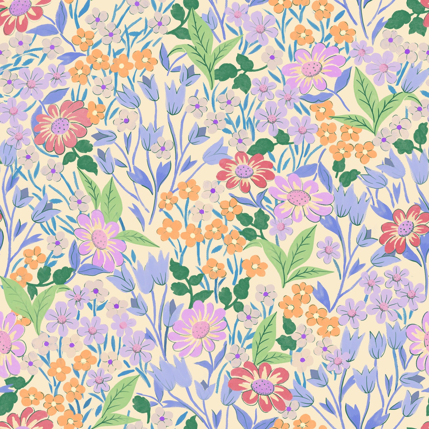 Summer Gray Behang - Lola - Lilac