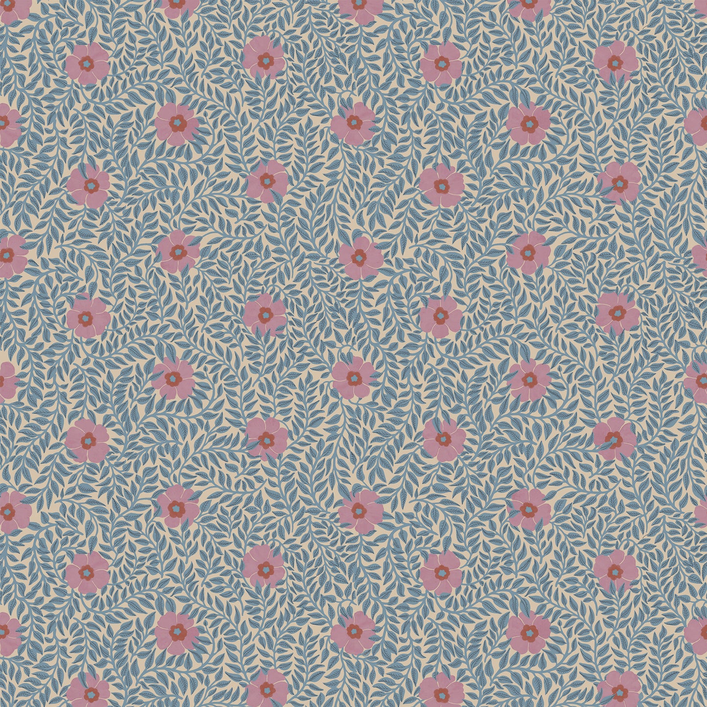 Summer Gray Wallpaper - Kicki - Petal Pink