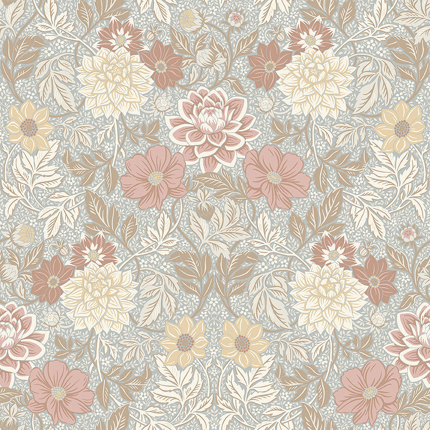 Borastapeter Behang - Dahlia Garden - Roze Pastels