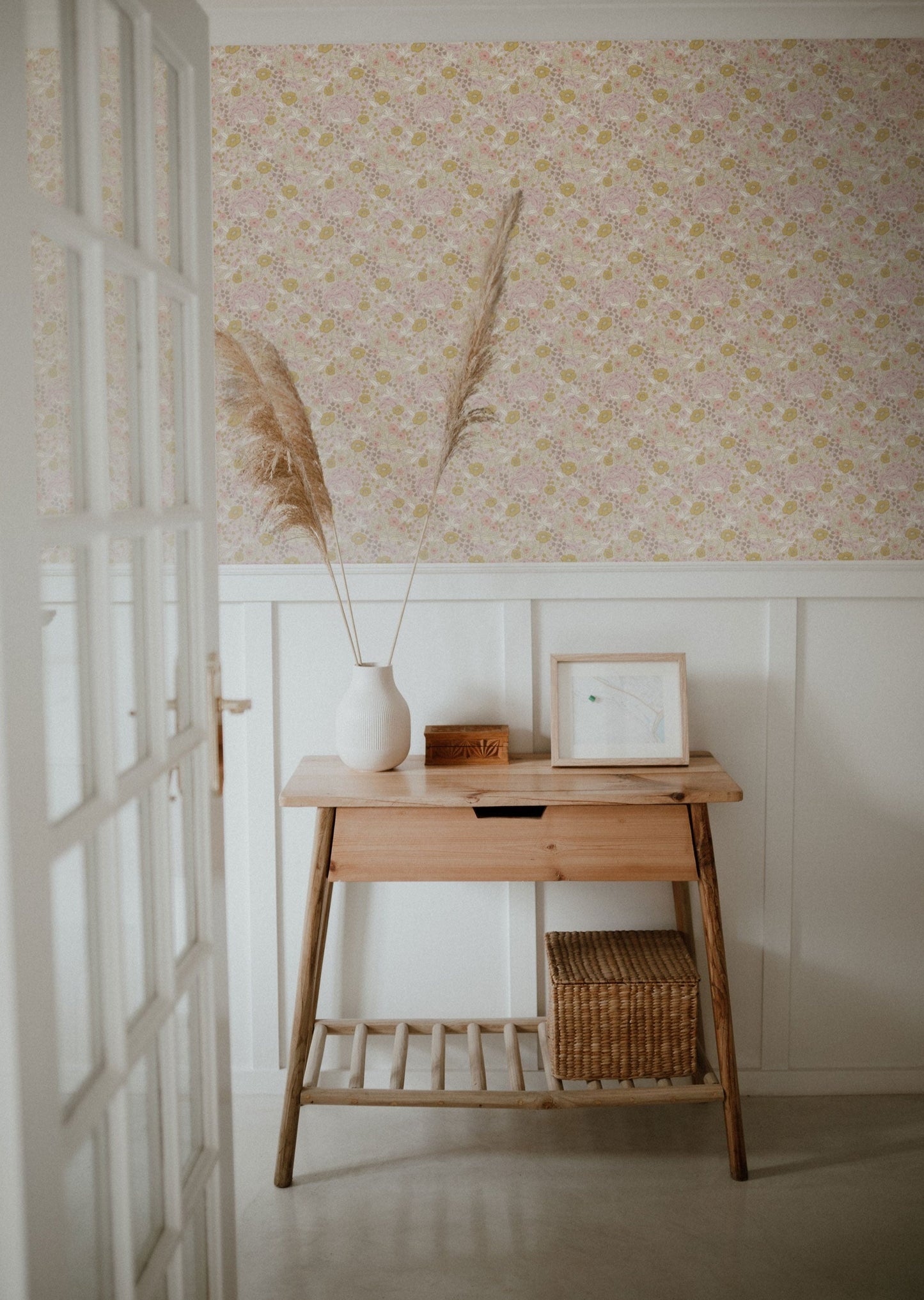Summer Gray Behang - Doris - Roze