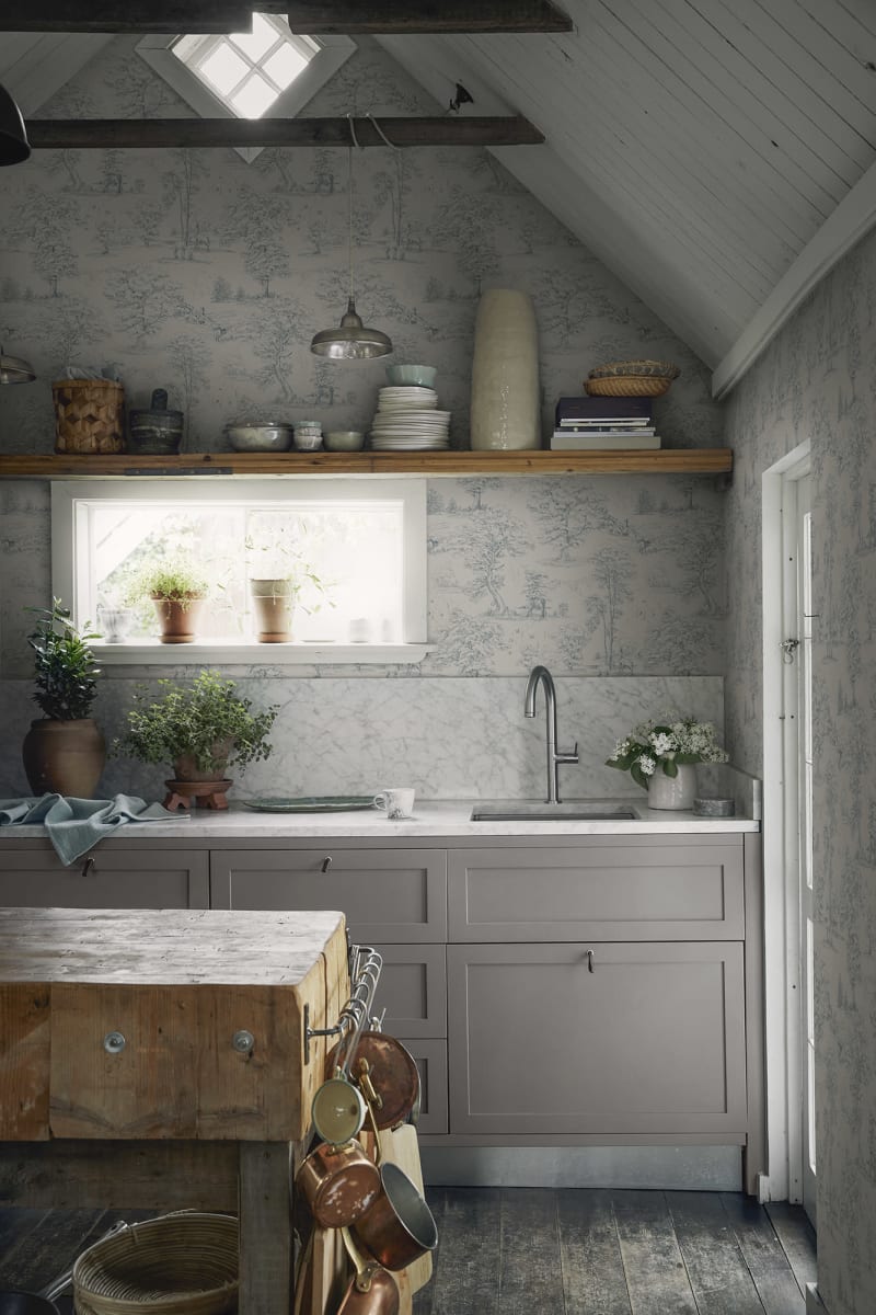 Sandberg Behang - Montfort Indigo Blauw