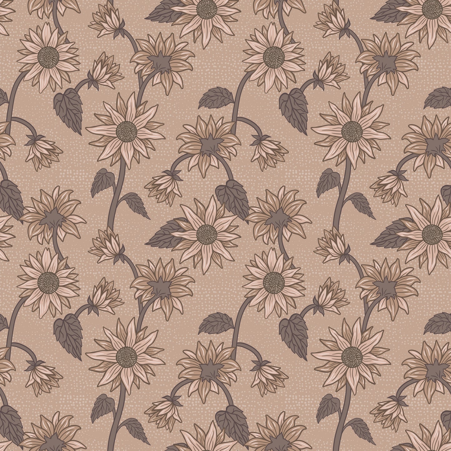 Summer Gray Tapete - Sonnenblumen - Beige