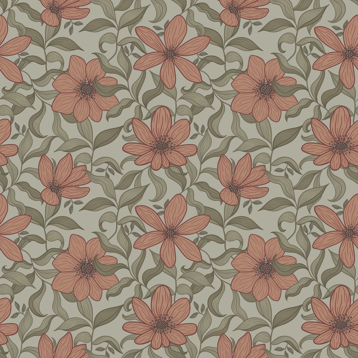 Peel & Stick Wallpaper - Fredrik - Ruby