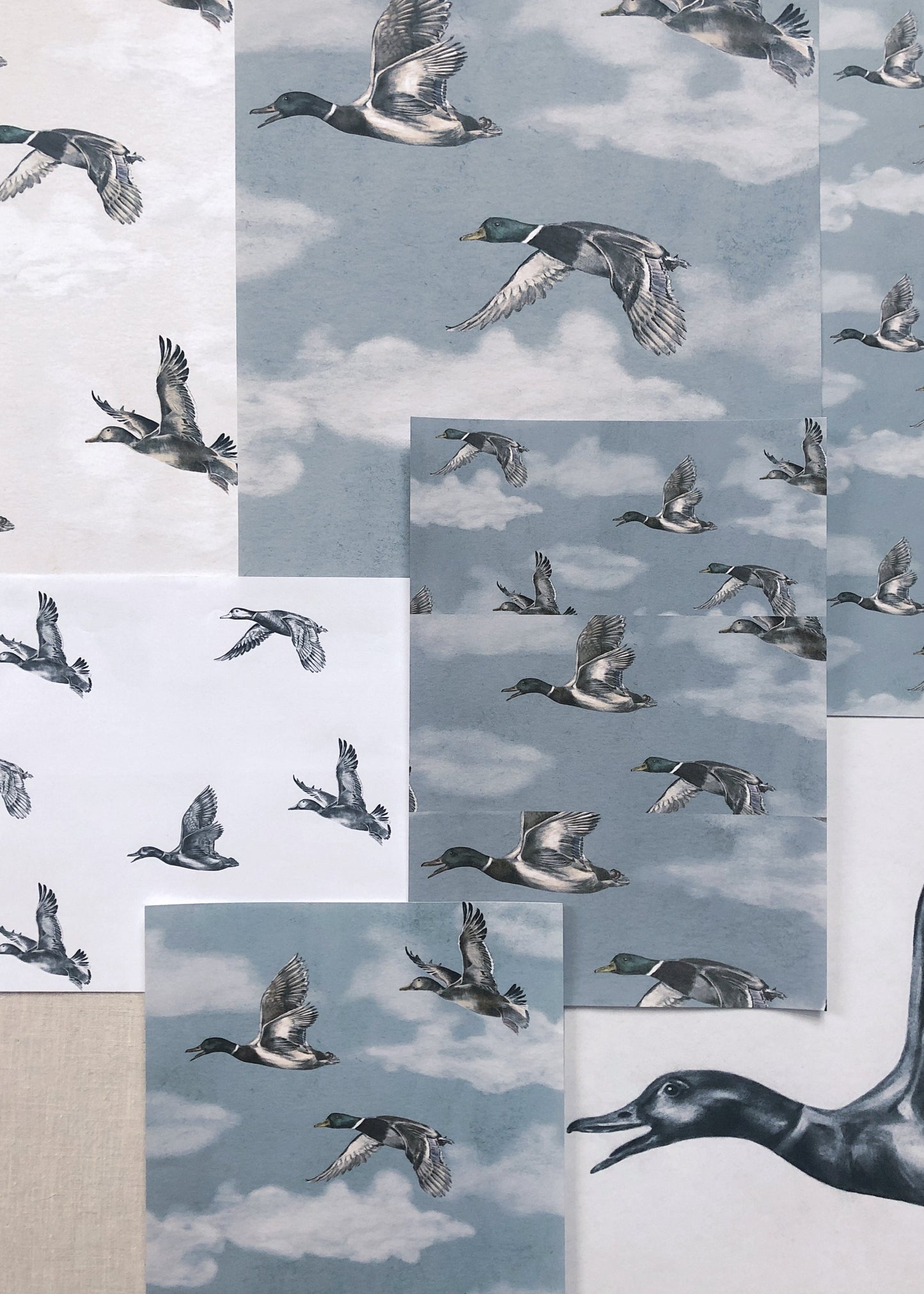 Summer Gray Behang - Voyage - Winter Blue