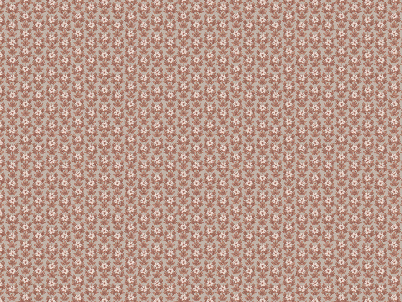 Summer Gray Behang - Wood Anemone - Copper
