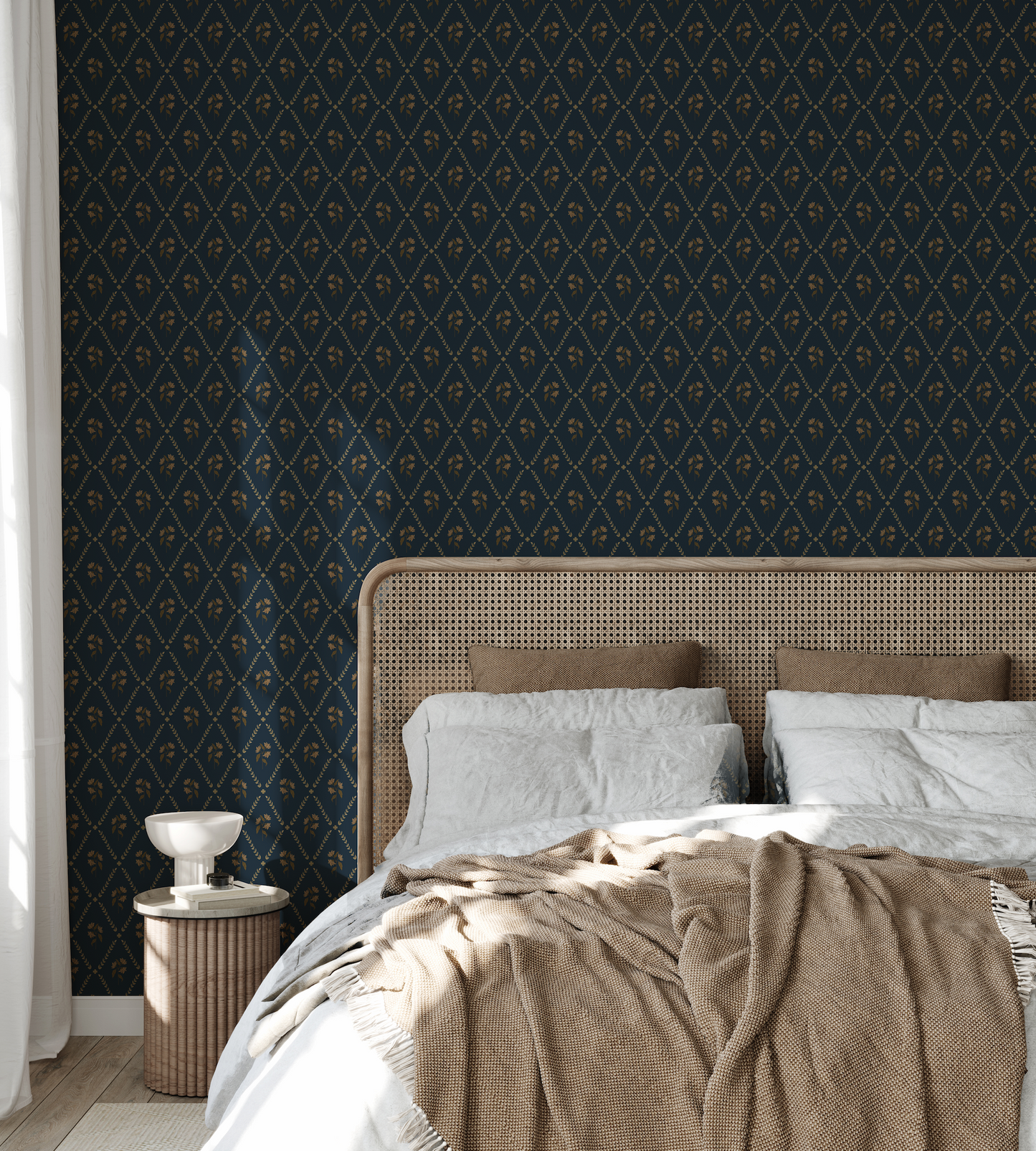Summer Gray Behang - Eline - Blauw