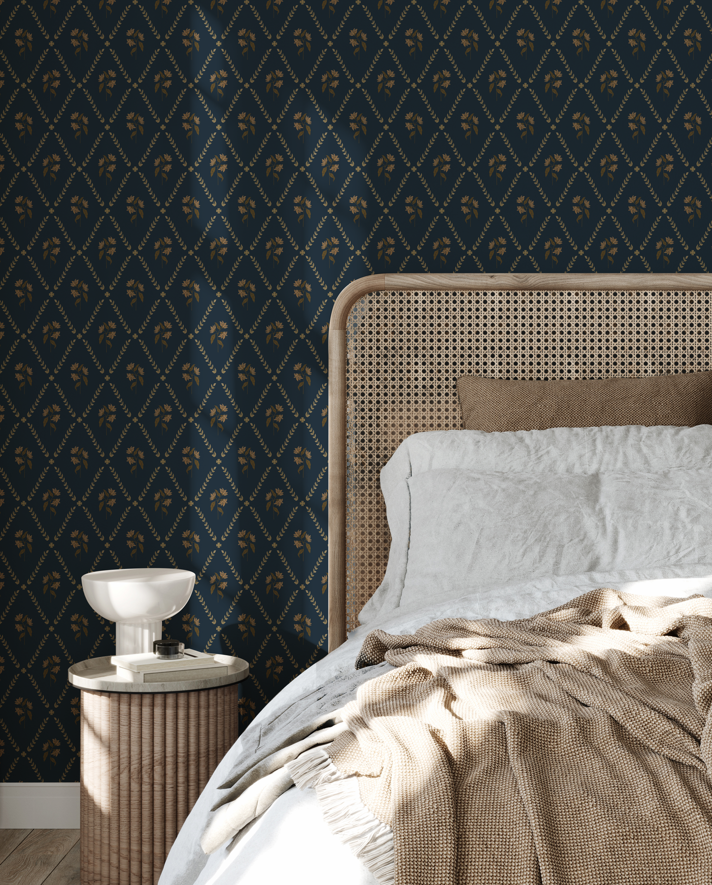 Summer Gray Behang - Eline - Blauw