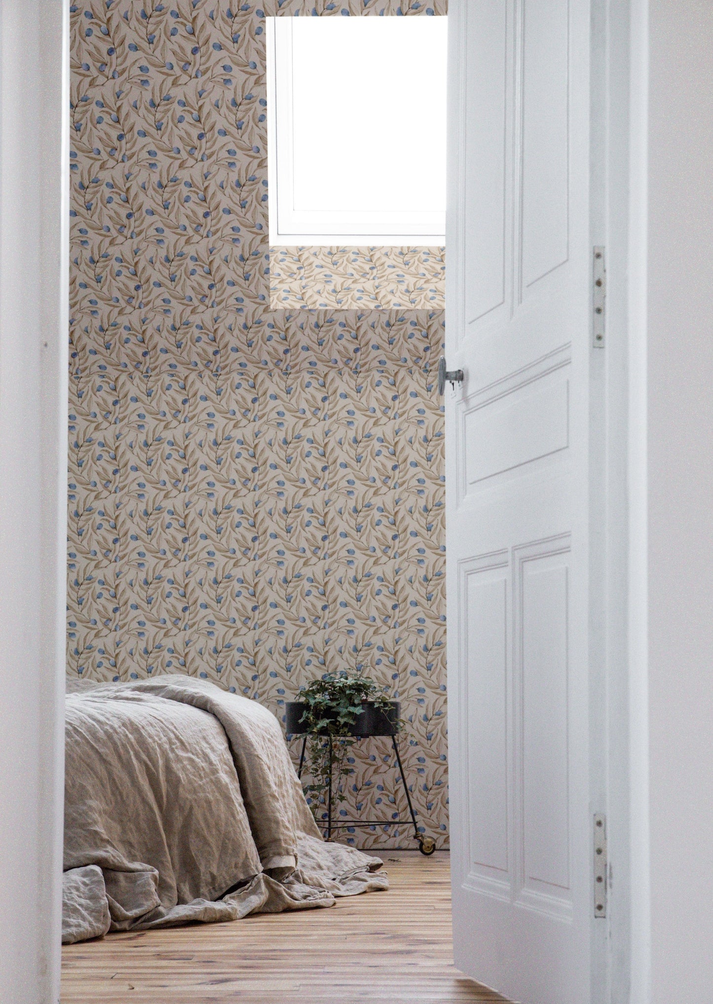 Summer Gray Wallpaper - Citrus - Blue