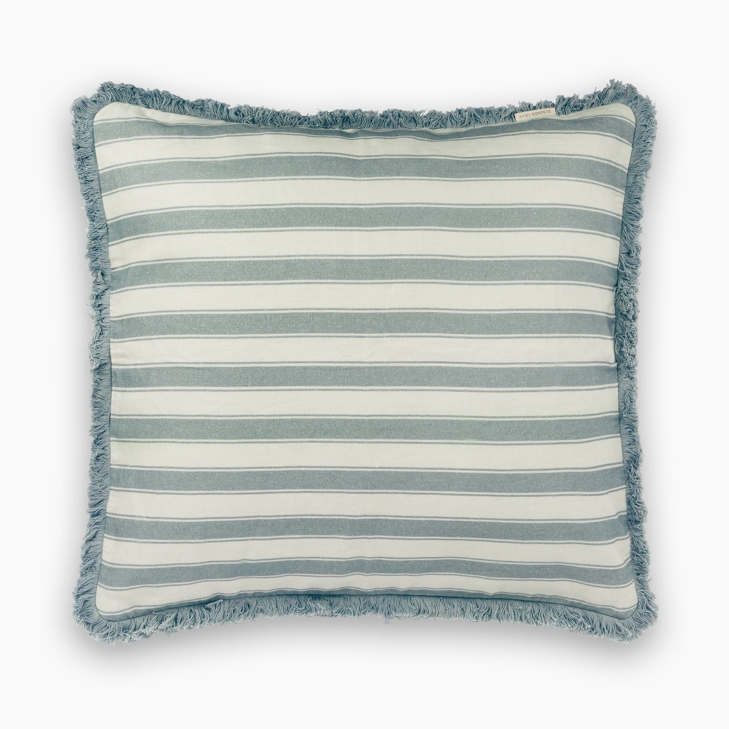 Linnen kussenhoes - Summer Gray - Strepen