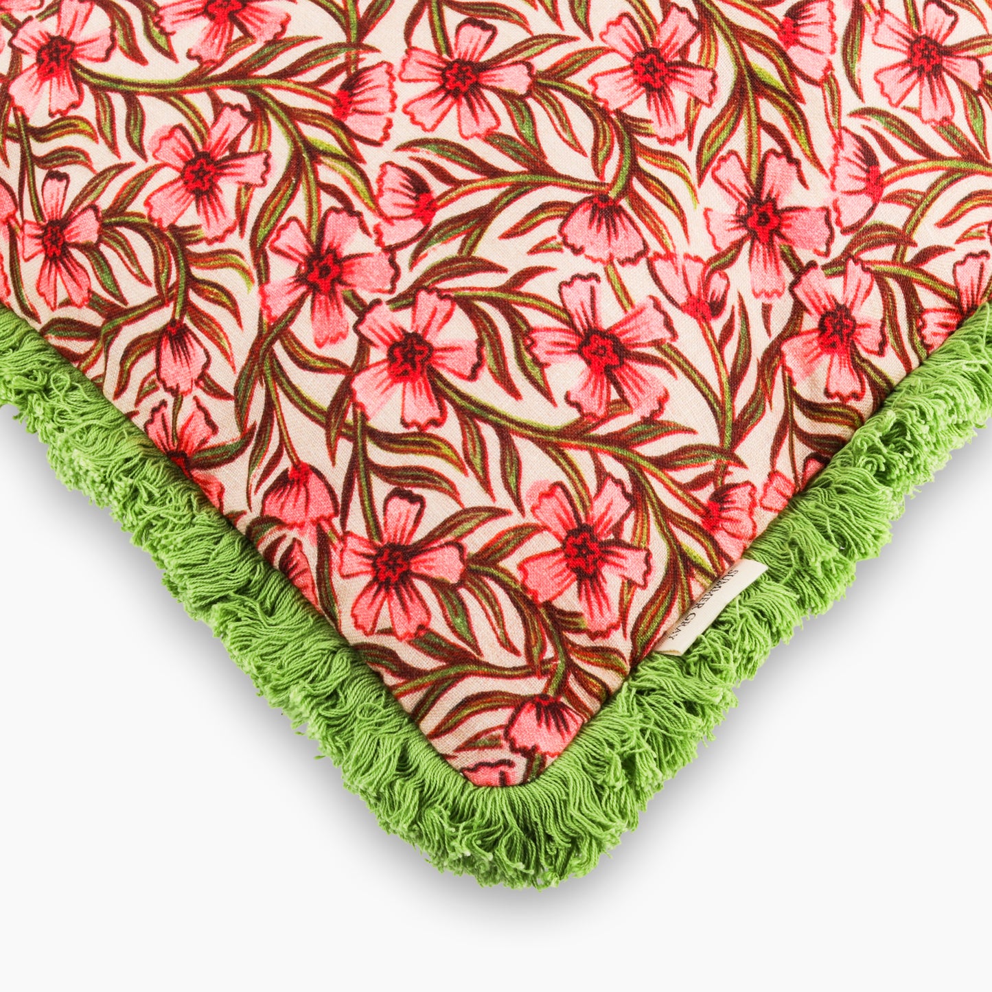 Linnen kussenhoes - Summer Gray - Sweet India Pink
