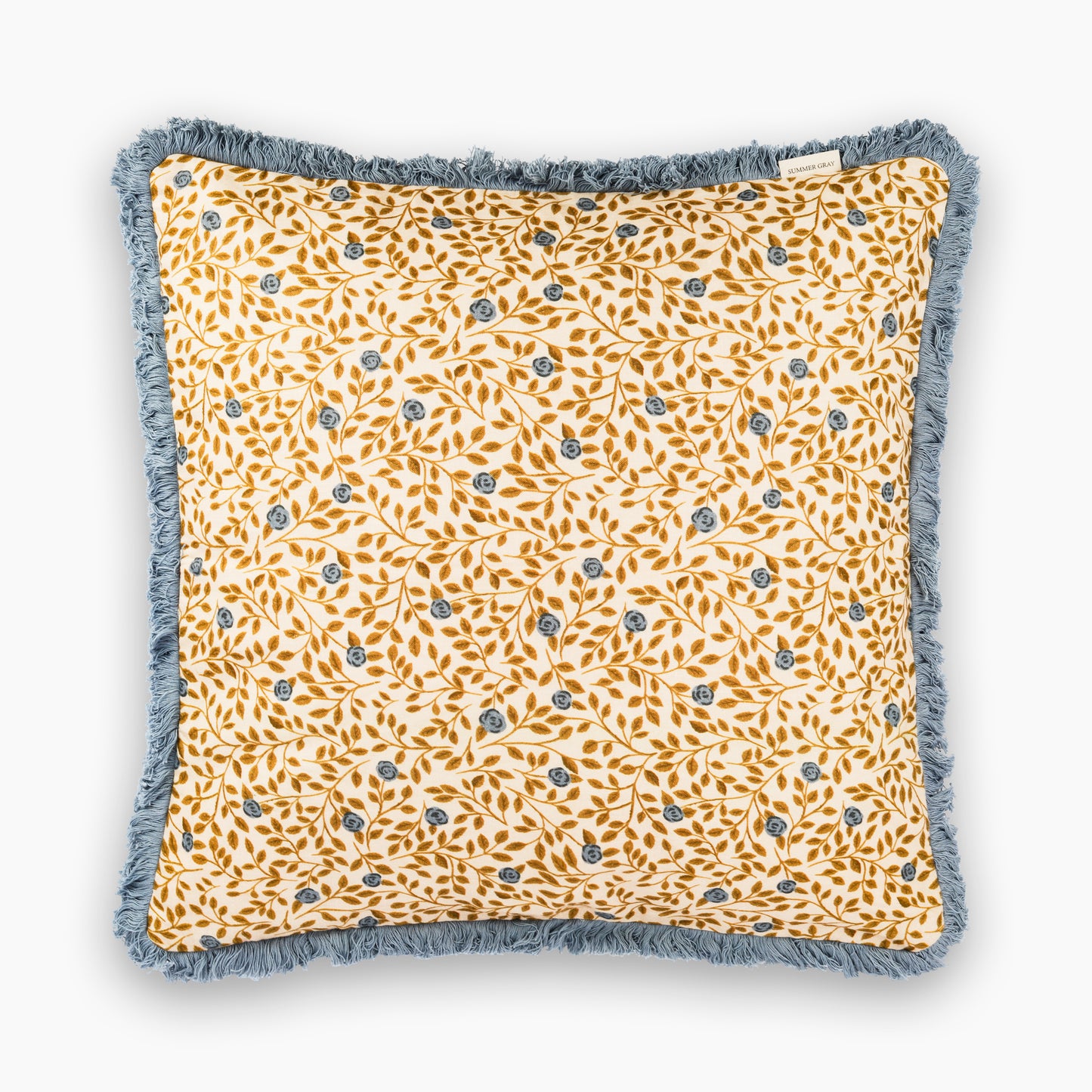 Linen Cushion Cover - Summer Gray - Climbing Rose
