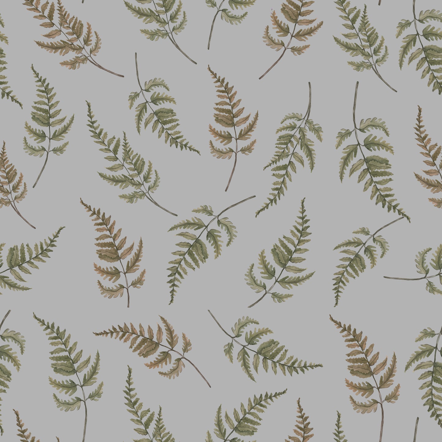 Summer Gray Behang - Vallende Varens - Grijs