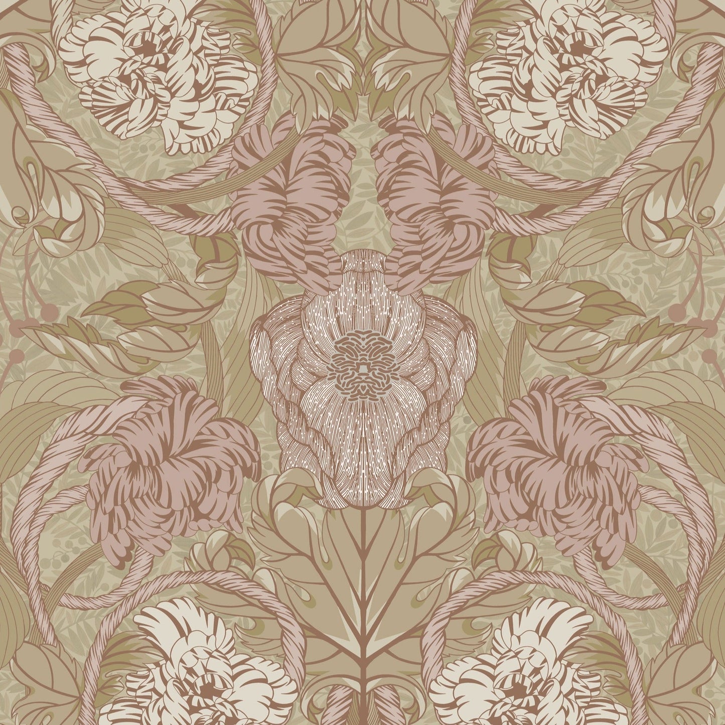 Summer Gray Behang - Cecilia - Blush (UITVERKOOP)