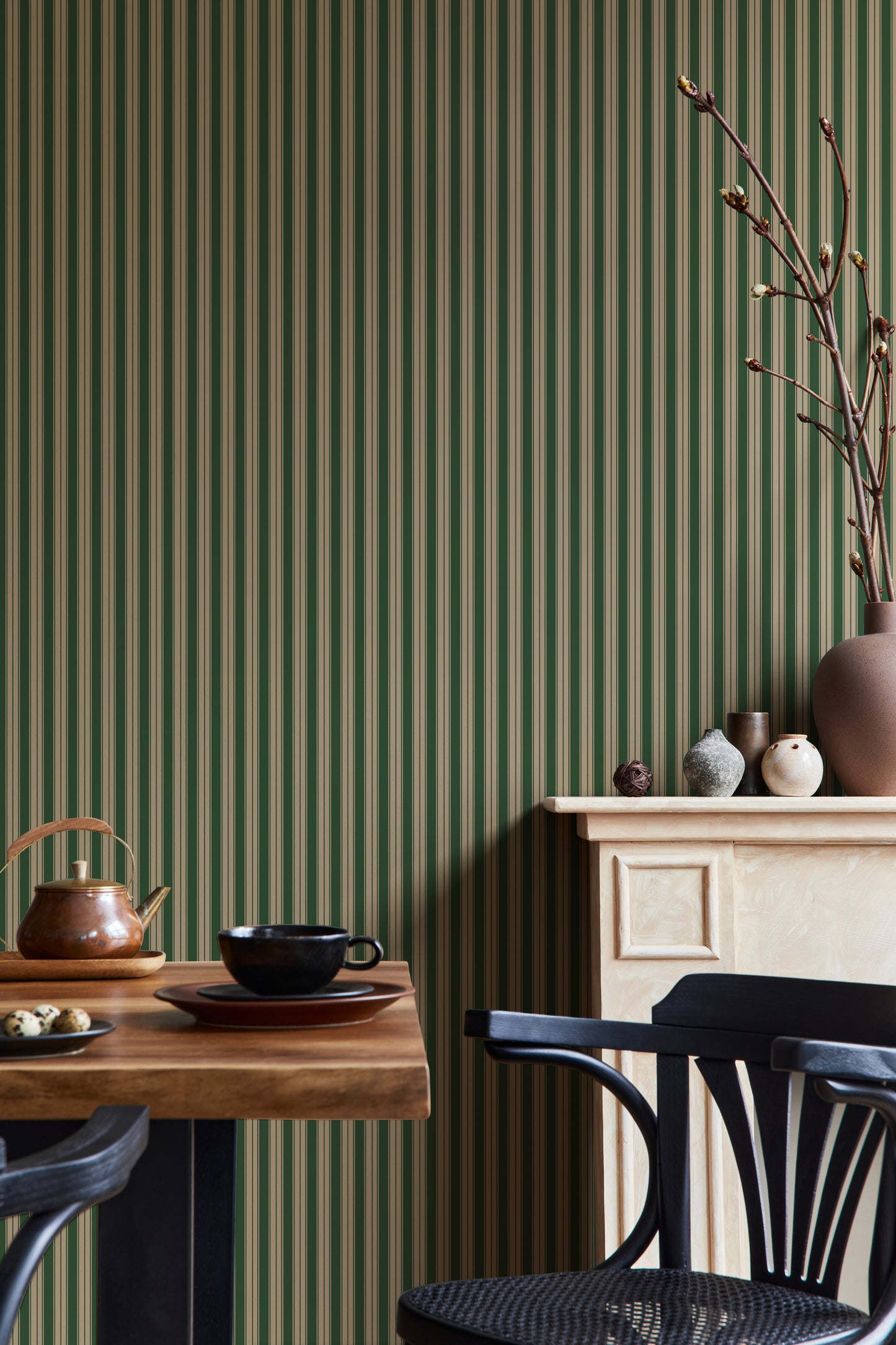 Behang Strepen - Niton - Groen