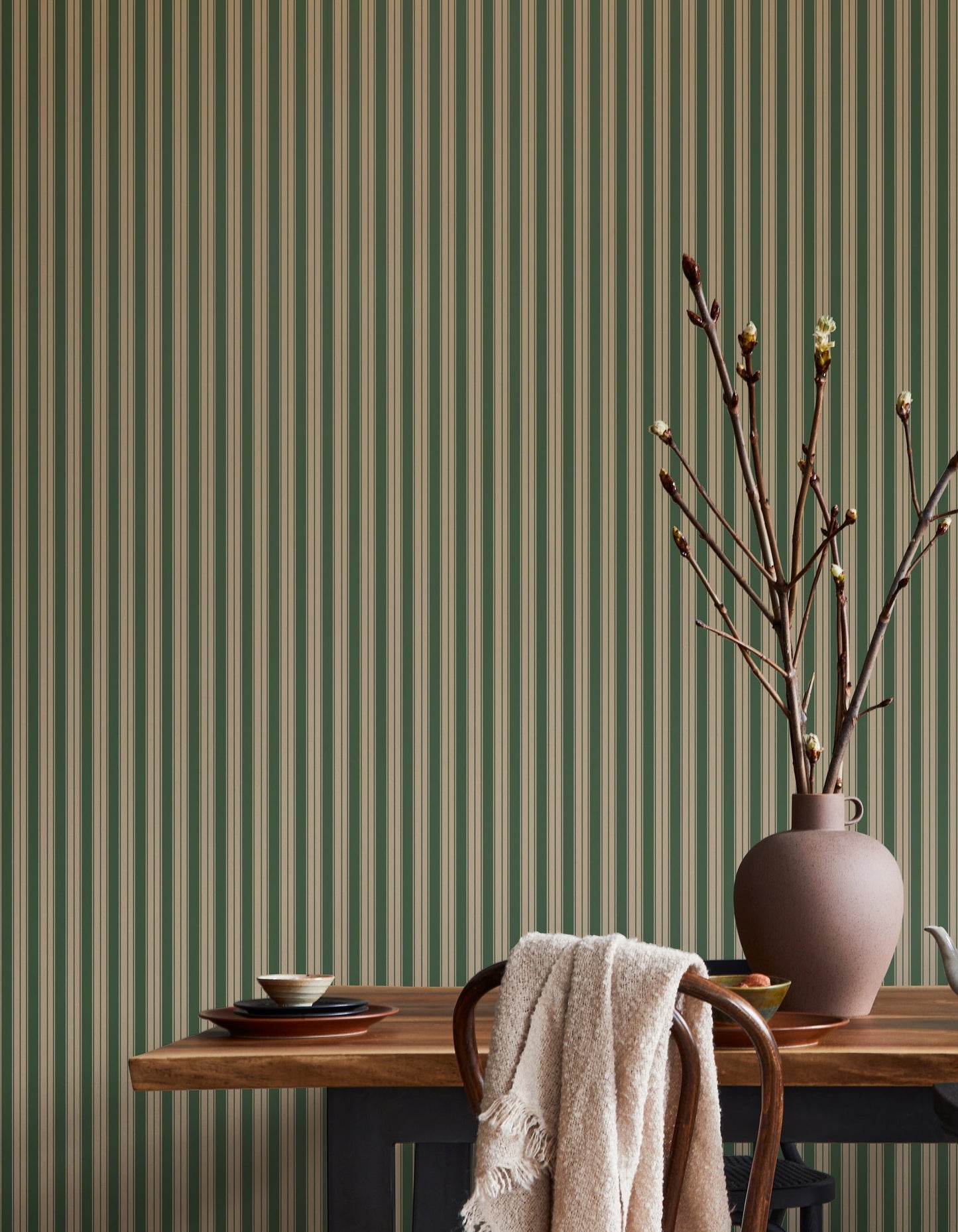 Behang Strepen - Niton - Groen