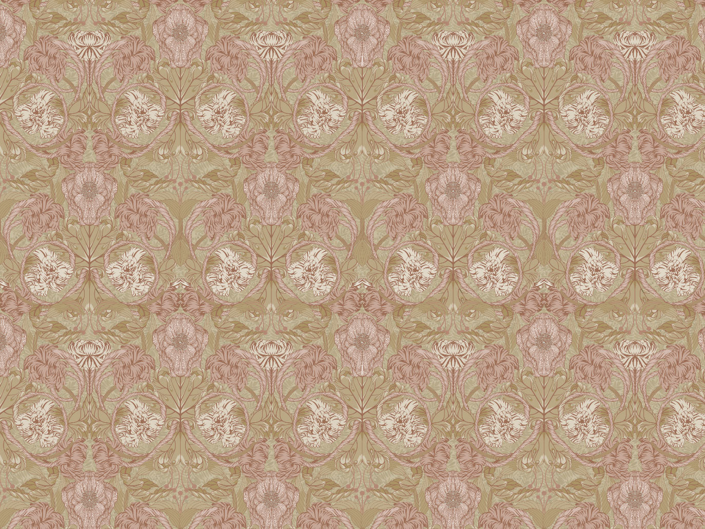 Summer Gray Behang - Cecilia - Blush (UITVERKOOP)