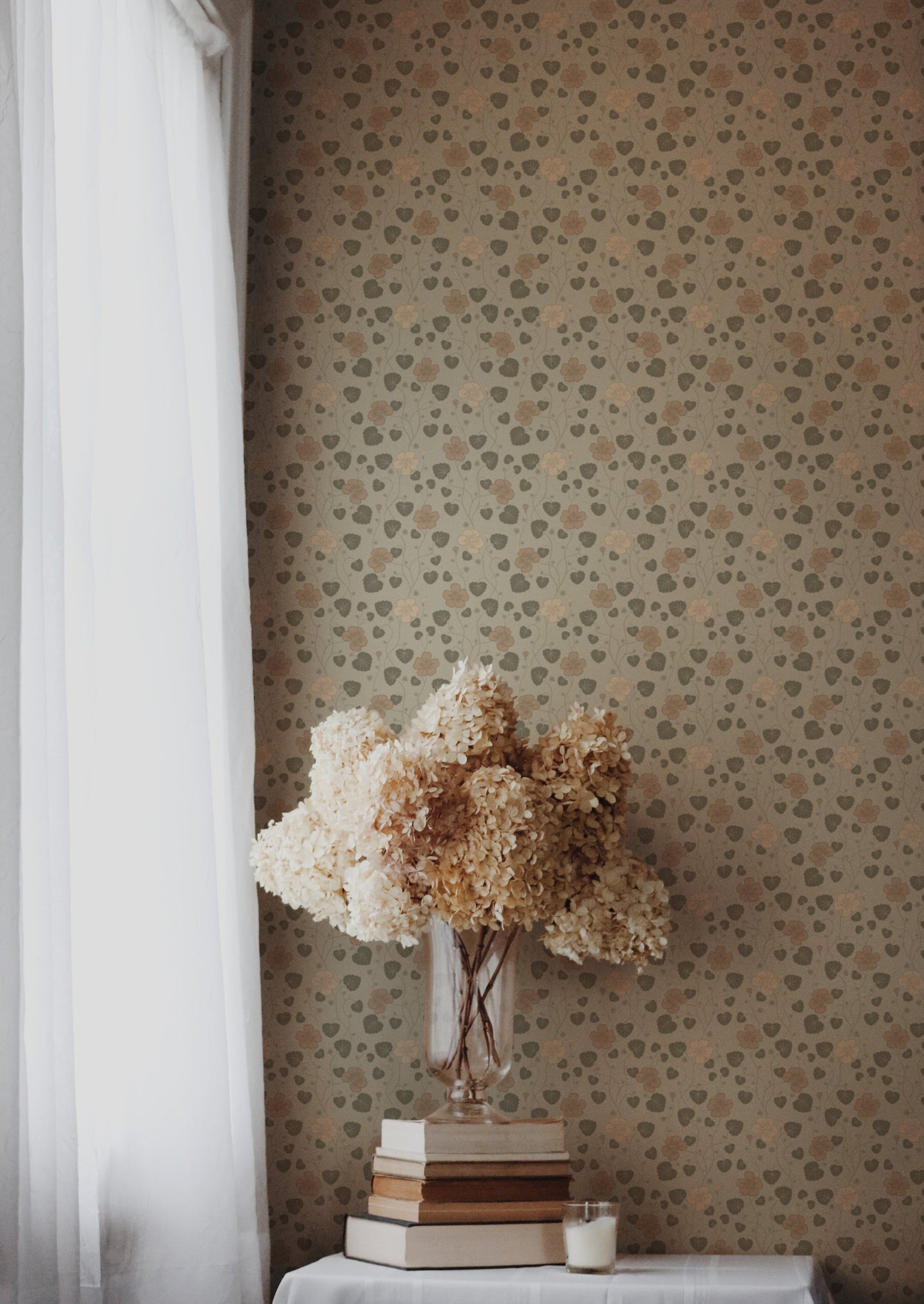 Summer Gray Behang - Hallie - Parel