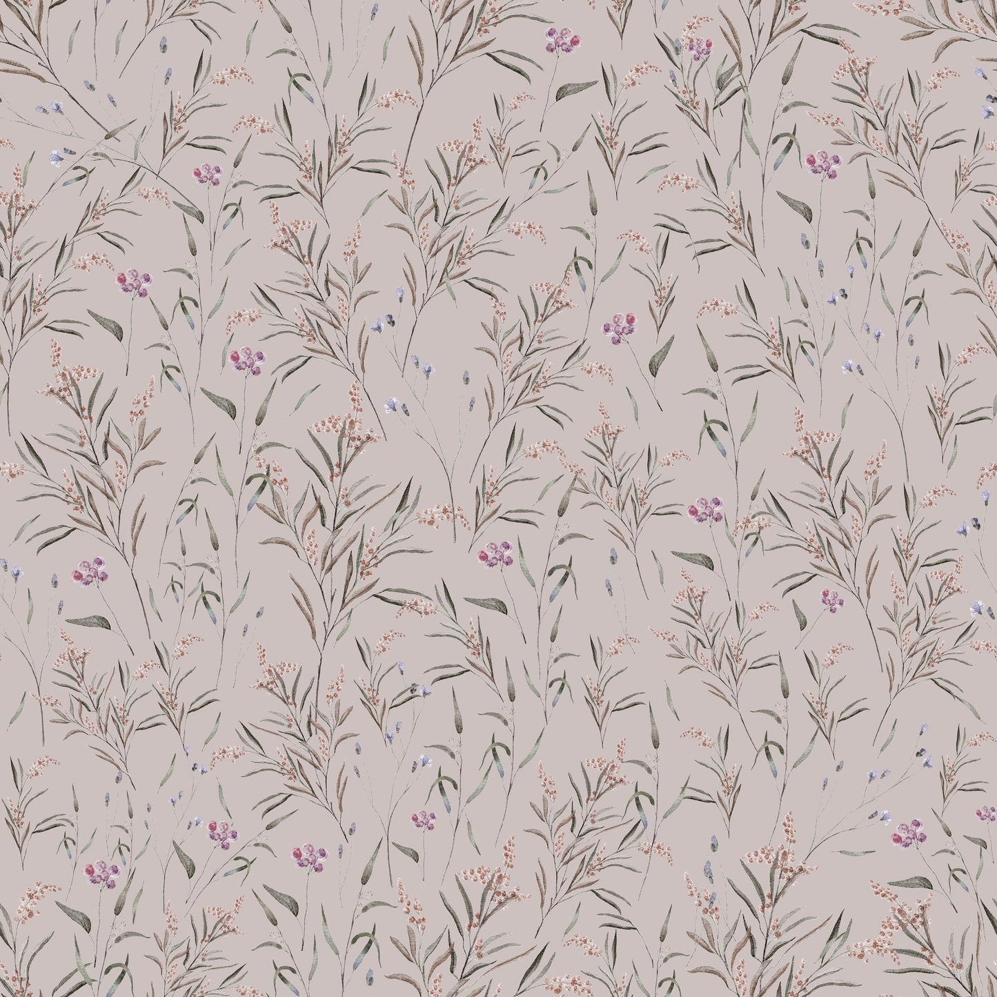Summer Gray Behang - Lenteweide - Roze