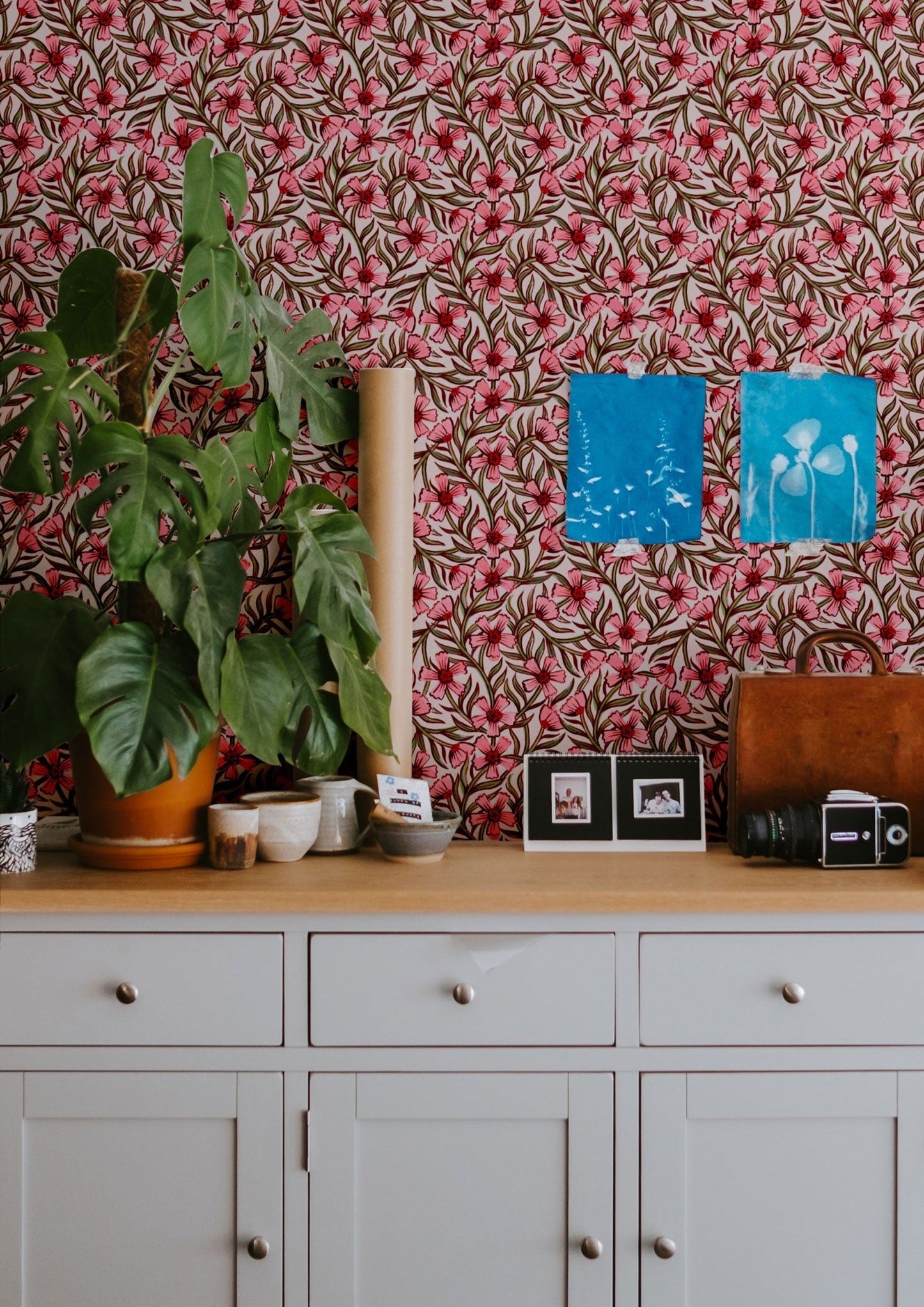 Summer Gray Behang - Sweet India - Roze (sale)