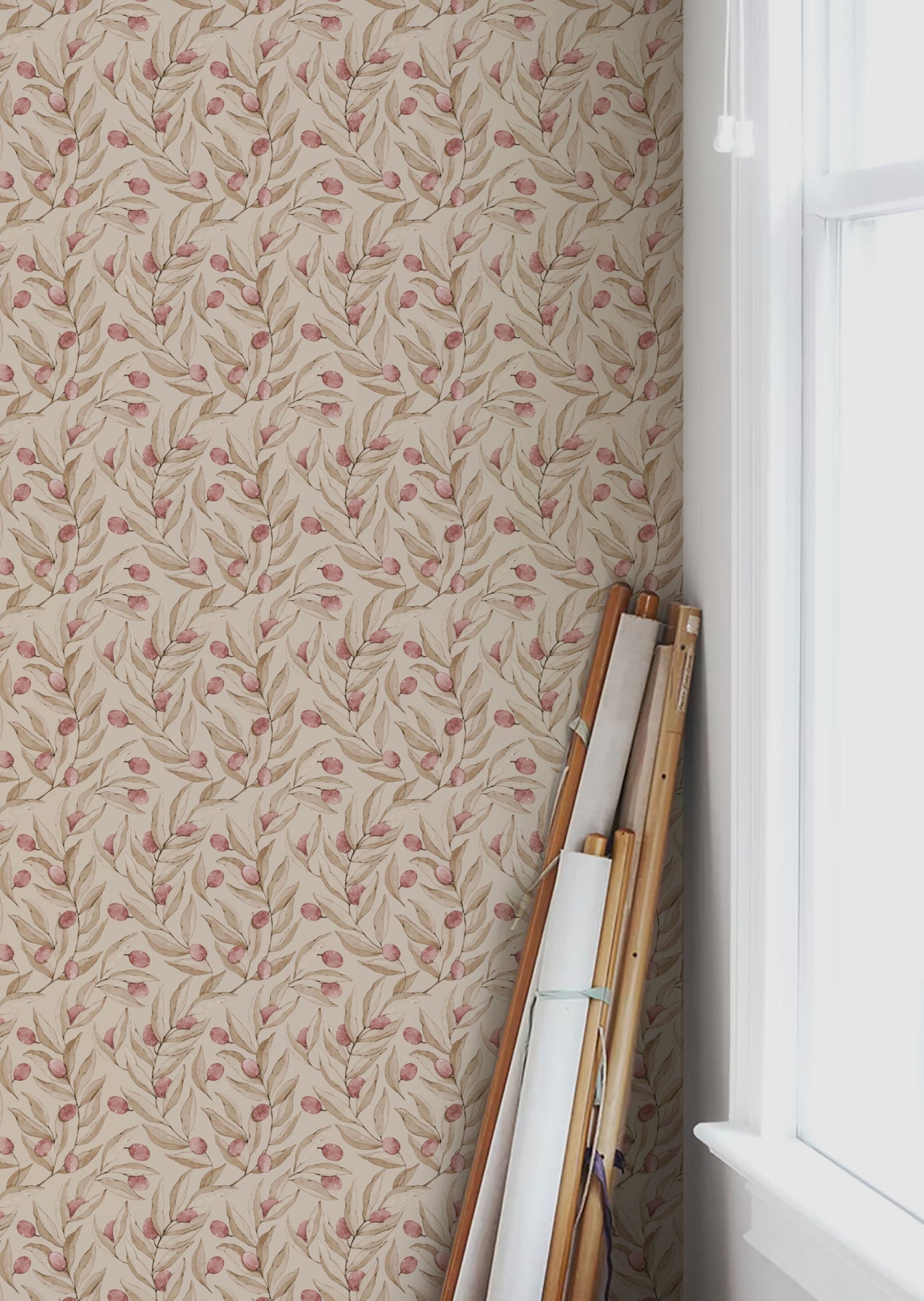 Summer Gray Wallpaper - Citrus - Ruby