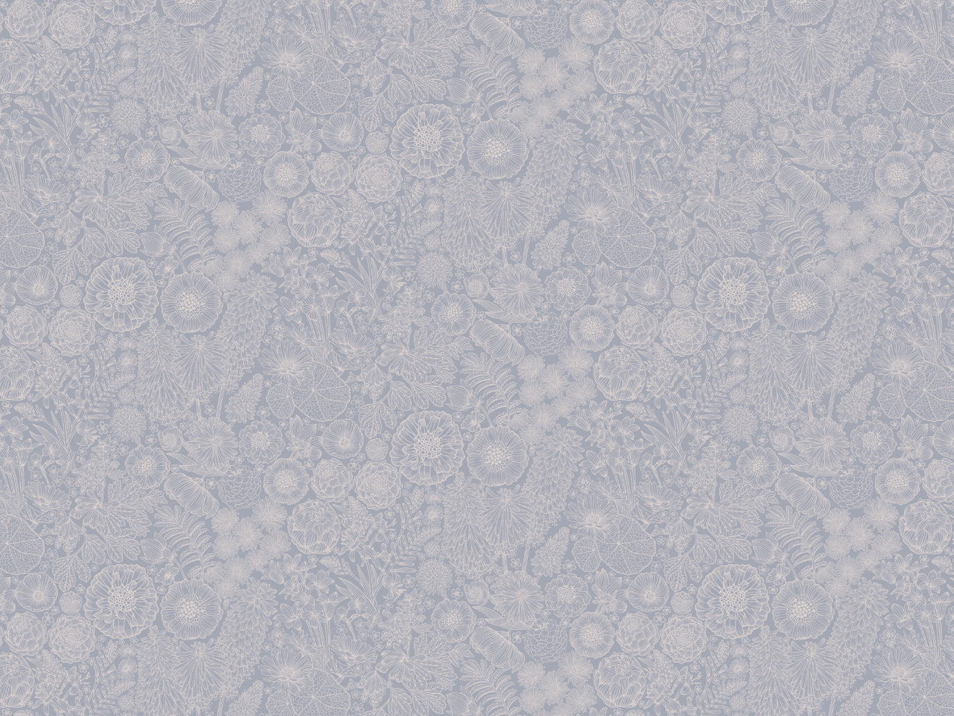 Summer Gray behang - August - blauw