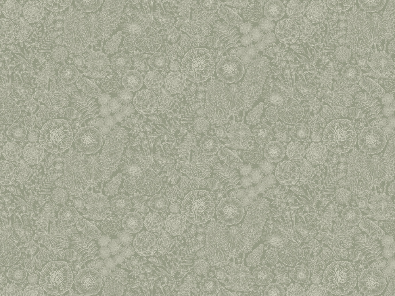 Summer Gray Behang - August - Groen