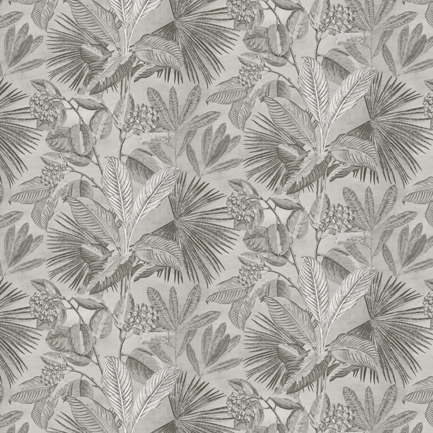 Wallpaper - Colourful Tropics - Black & White (Mural)