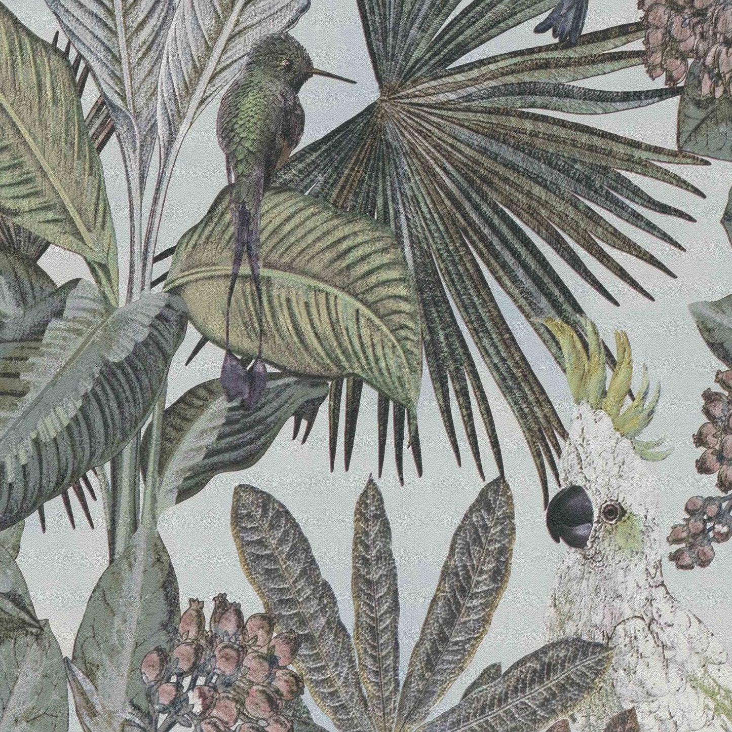 Wallpaper - Parrots in Panthera - Light Green