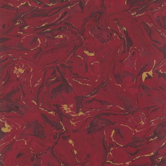 Marble Wallpaper - Marion Red