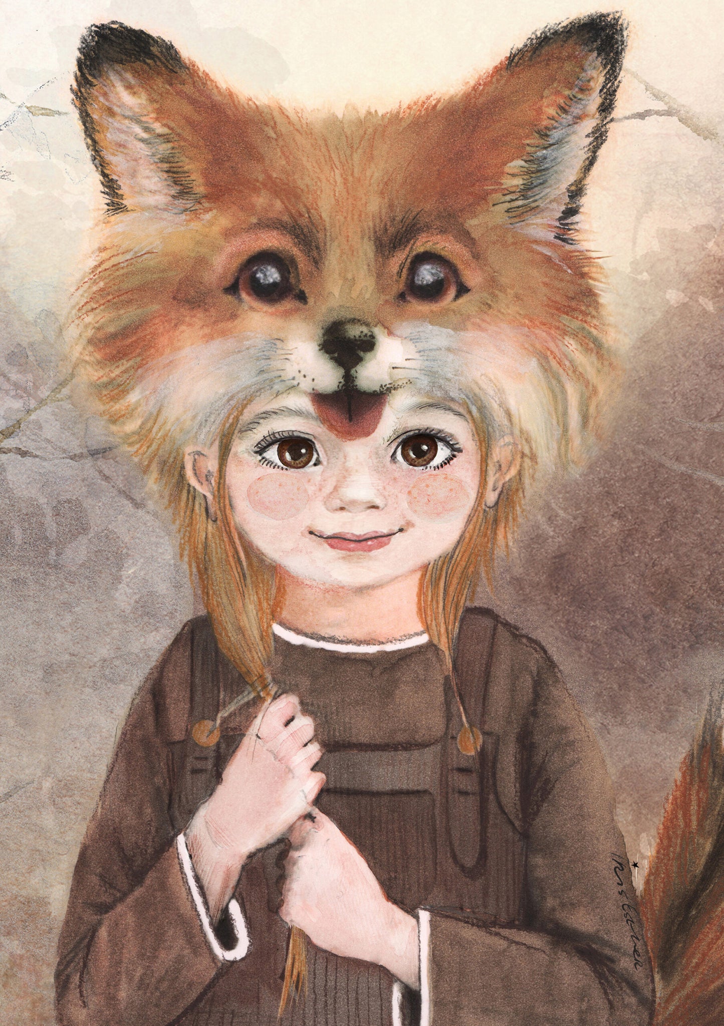 Nursery Art - Fox Spirit Animal by Iris Esther