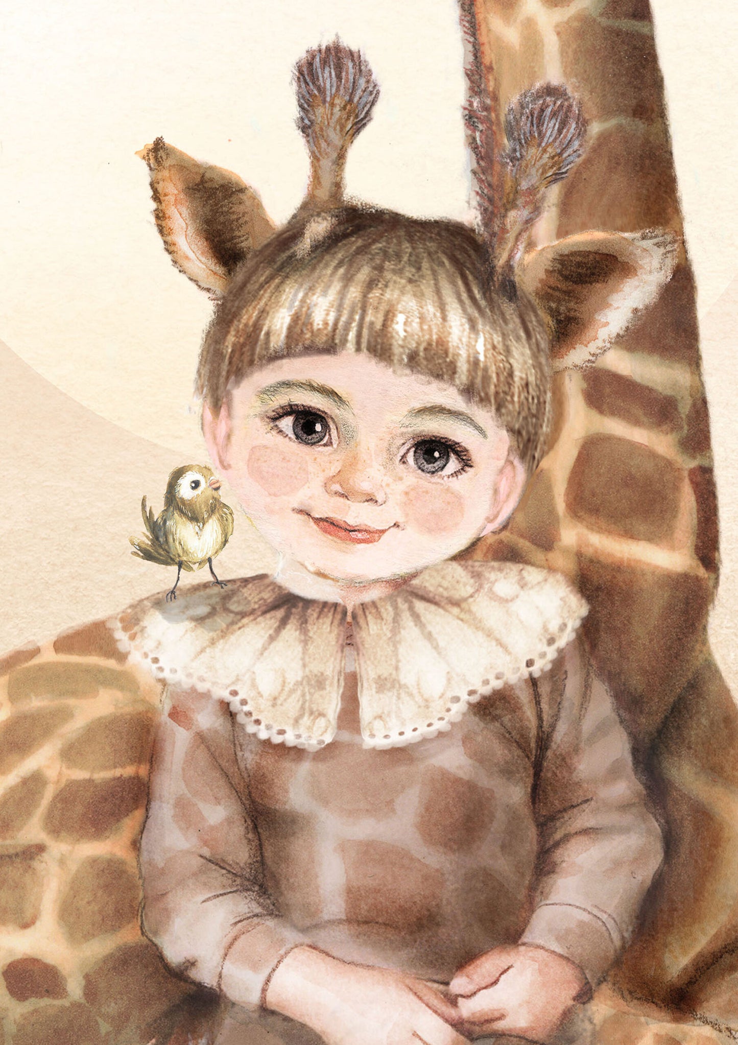 Kinderkamer kunst - Giraffe Spirit Animal door Iris Esther
