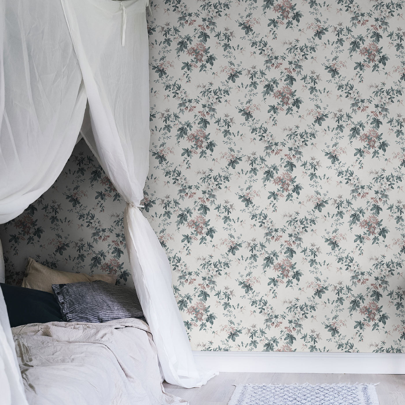 Sandberg Wallpaper - Sandra Powder White (Mural)
