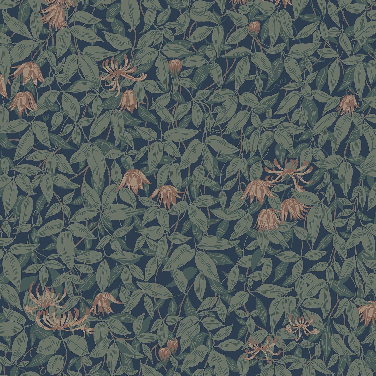 Sandberg Wallpaper - Linnea Mitternachtsblau