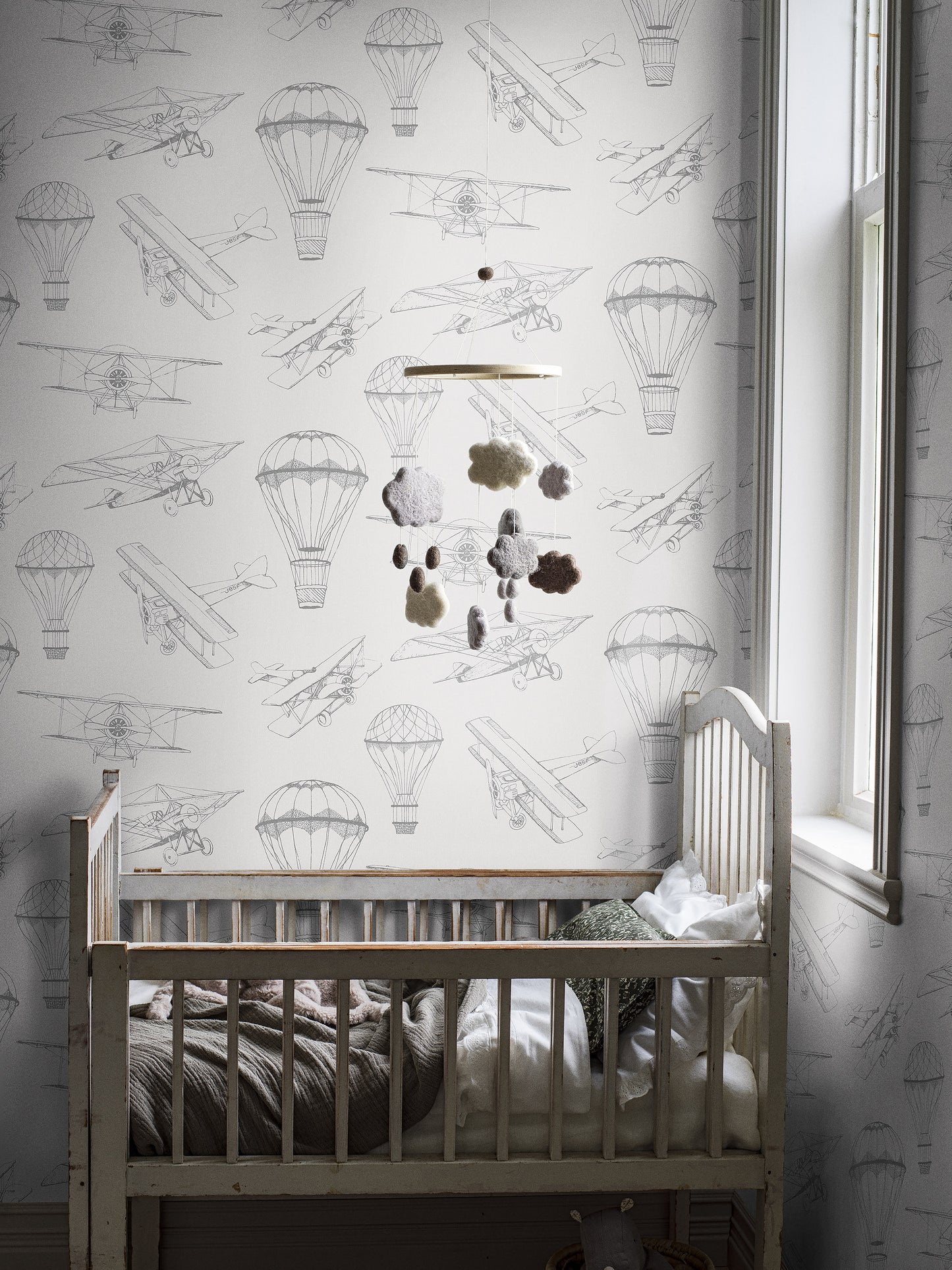 Borastapeter Wallpaper - Bon Voyage - Black & White