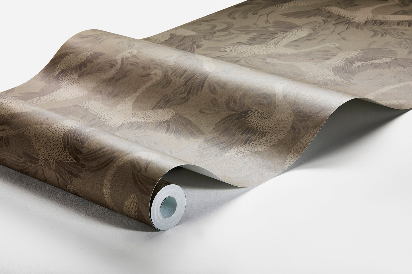 Borastapeter Wallpaper - Dancing Crane - Shades of Brown
