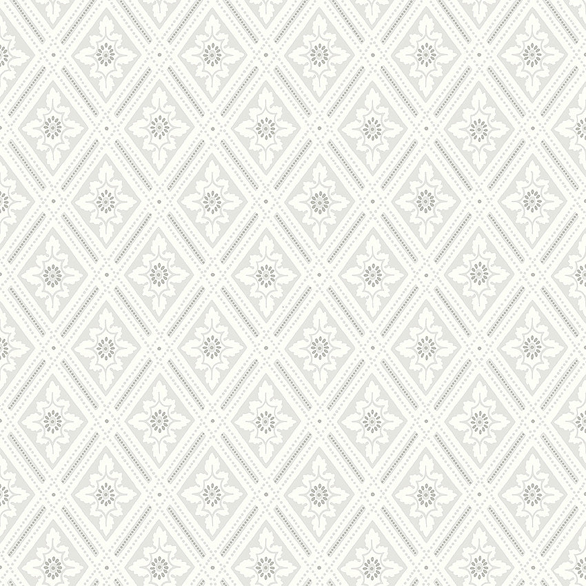Borastapeter Wallpaper - Ester Trellis 7659 - Light Gray