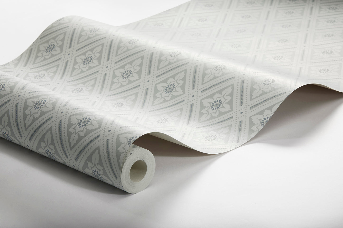 Borastapeter Wallpaper - Ester trellis 7658 - grey/green