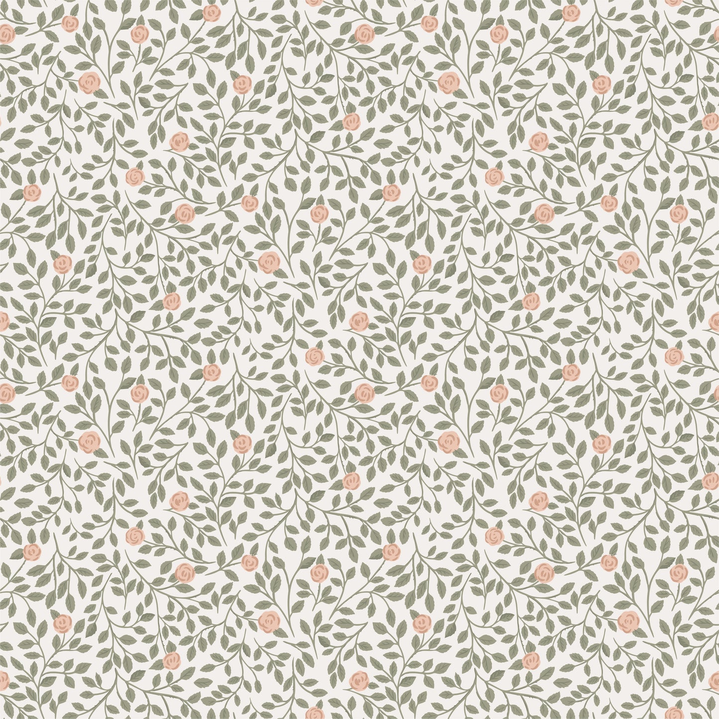Summer Gray Tapete - Kletterrose - Hellgrün