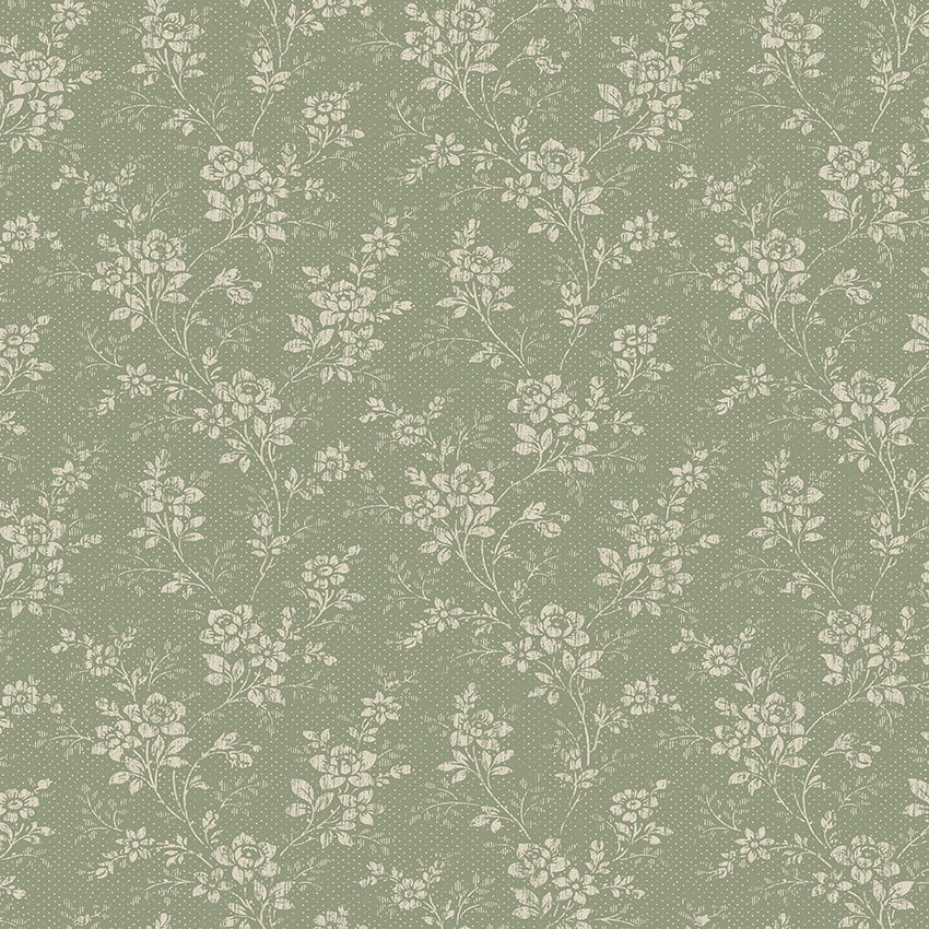 Bloemenbehang - Hip Rose 1182 - Groen