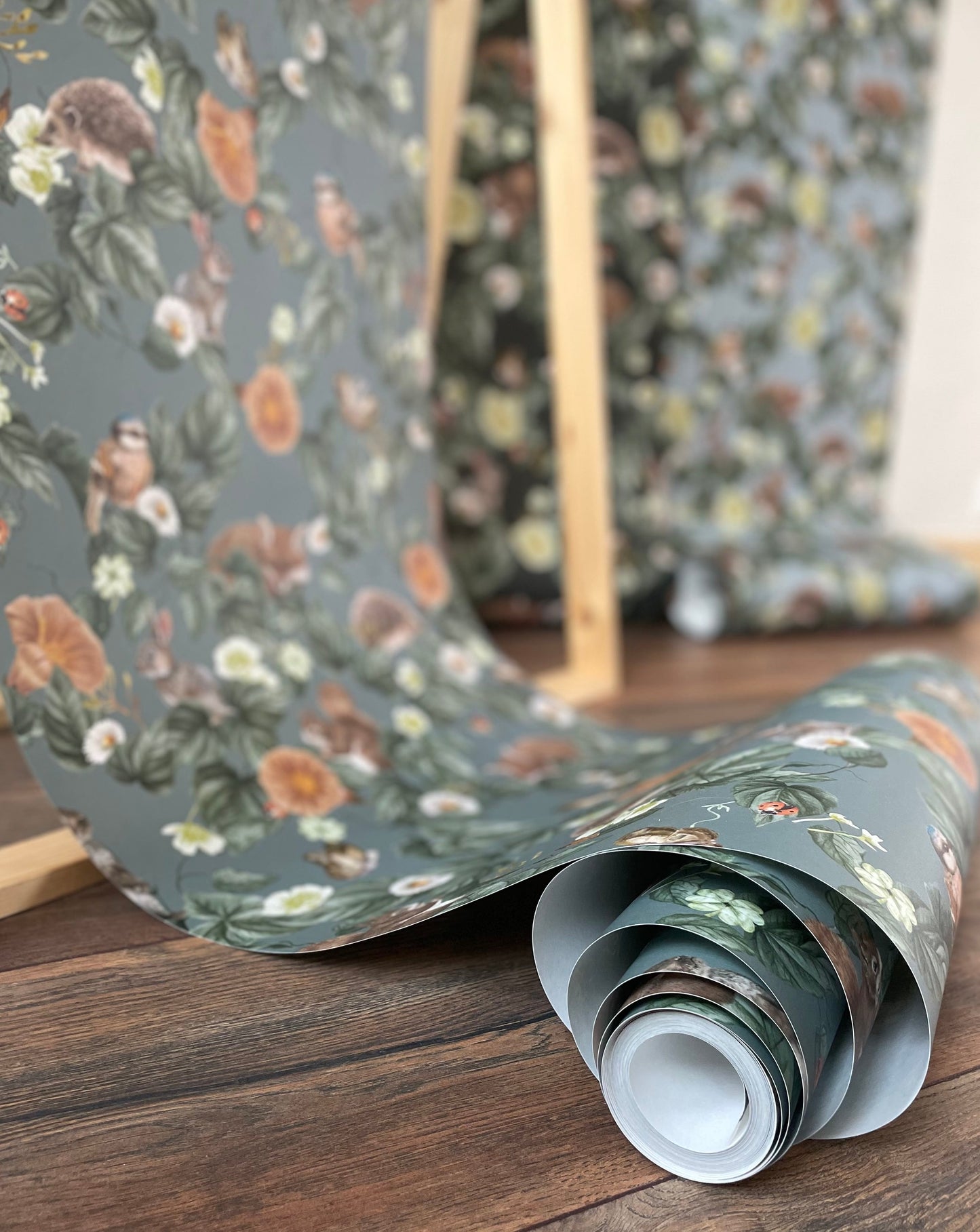 Kinderkamerbehang - Forest Lullaby - Teal