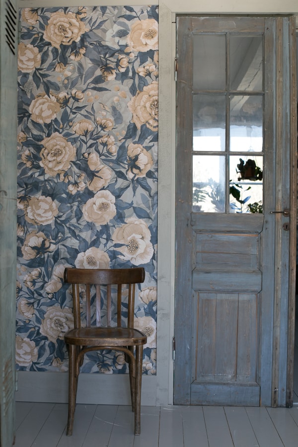 Poppies for Marlene - Dusty Blue (Sample)