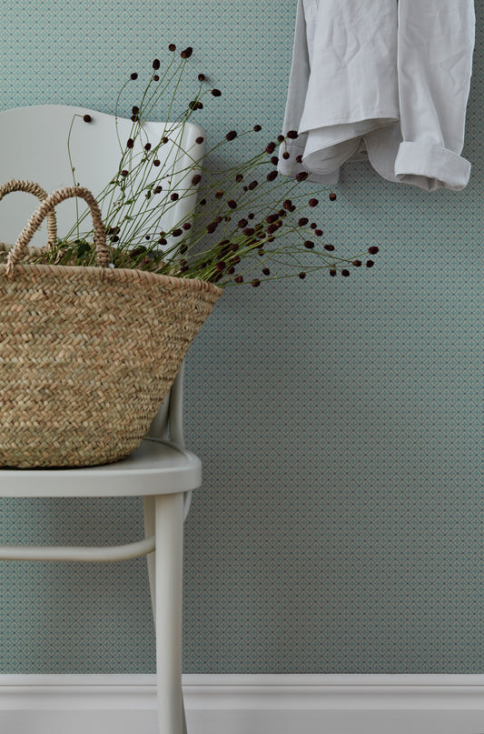 Geometrisch Behang - Traditioneel Deco - Groen